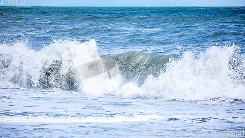 Image of stormy ocean scenery background