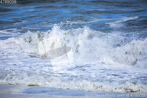 Image of stormy ocean scenery background