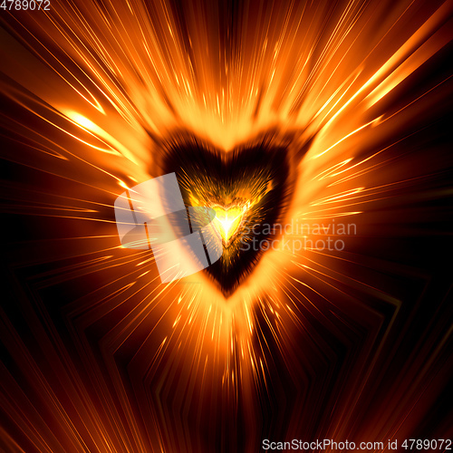 Image of heart shape light background