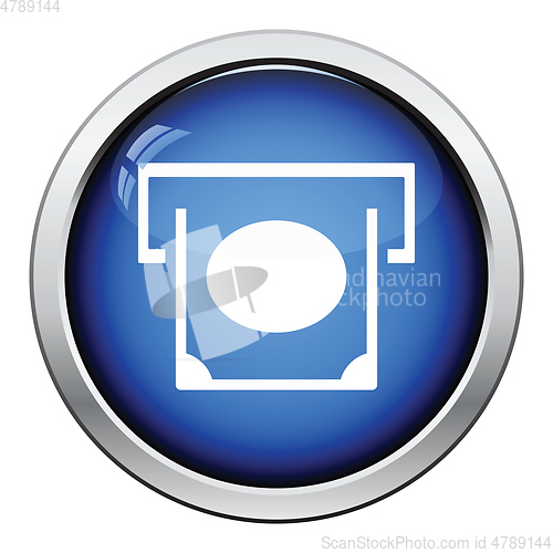 Image of Banknote sliding from atm slot icon