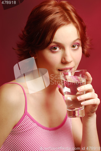 Image of Girl with glass