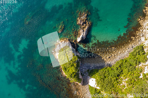 Image of aerial view of Hahei Beach New Zealand