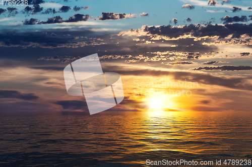 Image of ocean sunset
