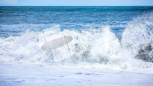 Image of stormy ocean scenery background