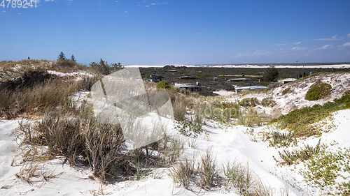 Image of white dune sand scenery western Australia