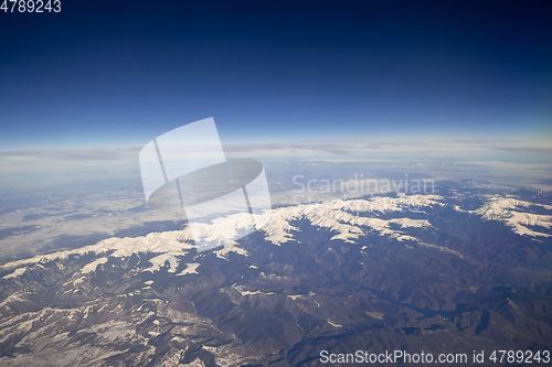 Image of flight over Asia Alps