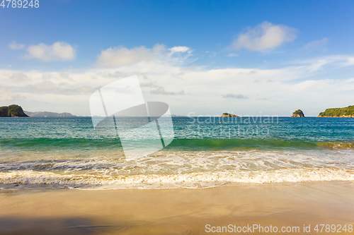 Image of aerial view of Hahei Beach New Zealand