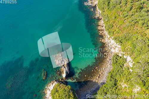 Image of aerial view of Hahei Beach New Zealand