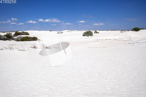 Image of white dune sand scenery western Australia