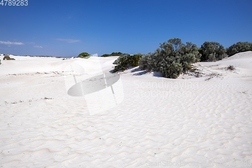 Image of white dune sand scenery western Australia