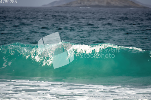 Image of stormy ocean scenery background