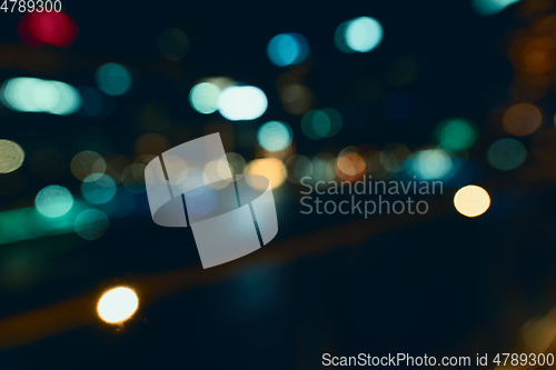 Image of real bokeh city lights background