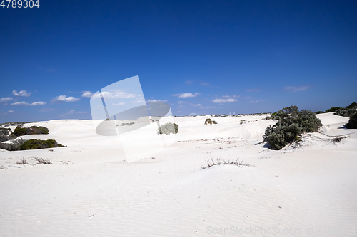 Image of white dune sand scenery western Australia