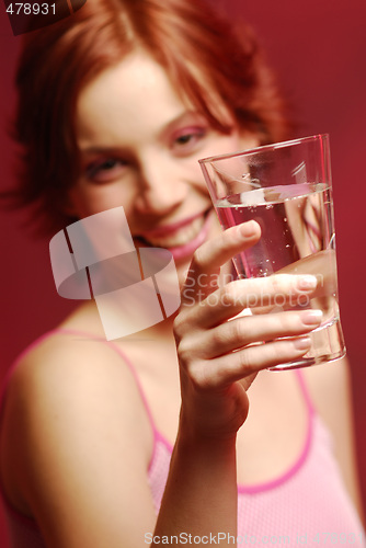 Image of Girl with glass