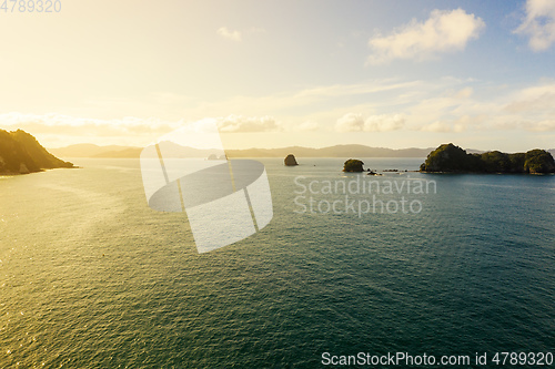 Image of aerial view of Hahei Beach New Zealand