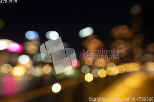 Image of real bokeh city lights background