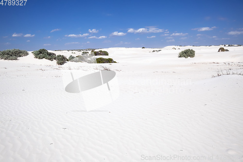 Image of white dune sand scenery western Australia