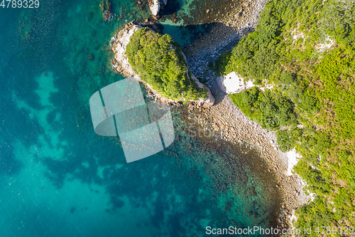 Image of aerial view of Hahei Beach New Zealand