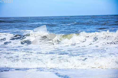 Image of stormy ocean scenery background