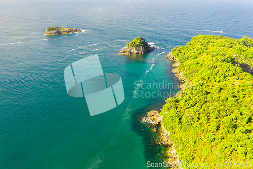 Image of aerial view of Hahei Beach New Zealand