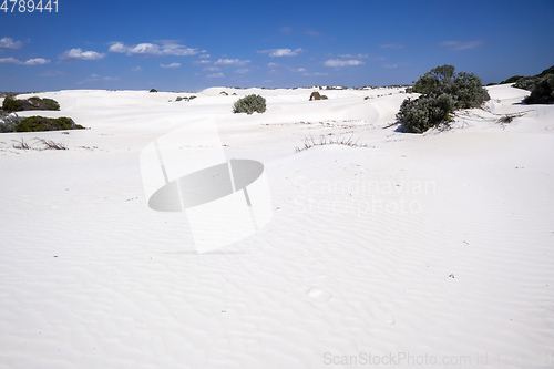 Image of white dune sand scenery western Australia