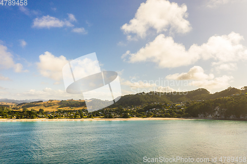 Image of aerial view of Hahei Beach New Zealand