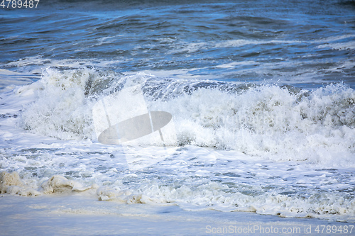 Image of stormy ocean scenery background