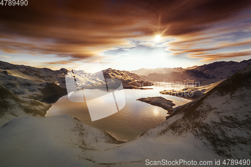 Image of winter scenery snow landscape