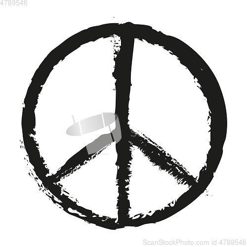 Image of black peace sign painting