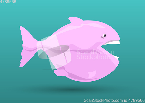 Image of pink fish cartoon