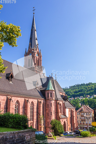 Image of famous church in Calw Germany