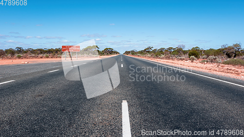 Image of longest straight road in Australia