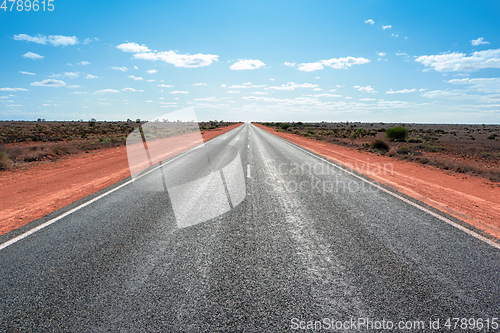 Image of longest straight road in Australia