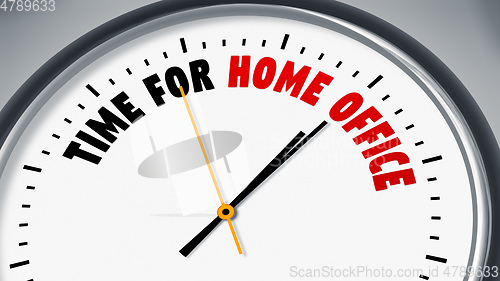 Image of clock with text time for home office