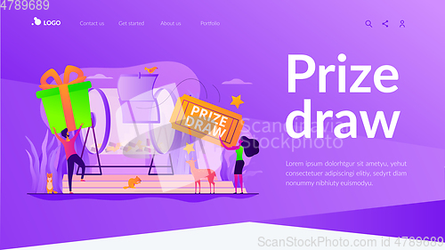 Image of Prize draw landing page template.