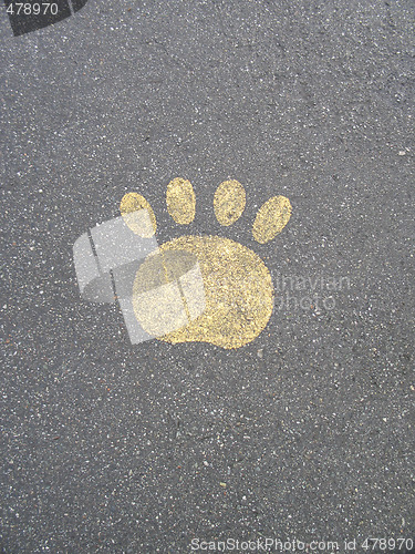 Image of paw print sign