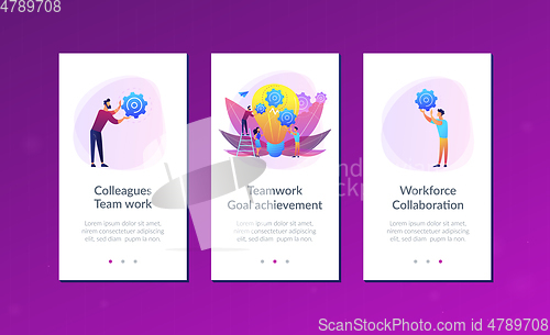 Image of Teamwork app interface template.