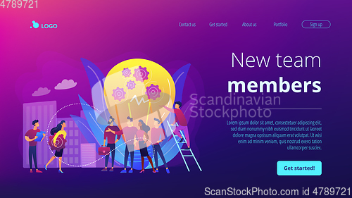 Image of New team members concept landing page