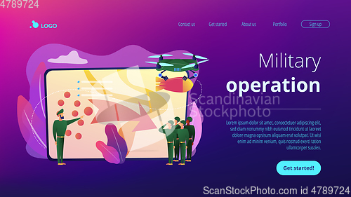 Image of Military operation concept landing page.