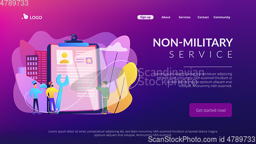 Image of Alternative civilian service concept landing page.