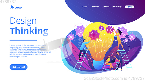 Image of New idea engineering concept landing page.