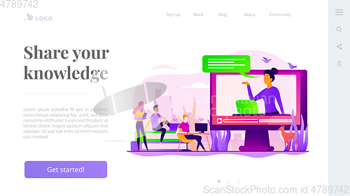Image of Online teaching landing page template