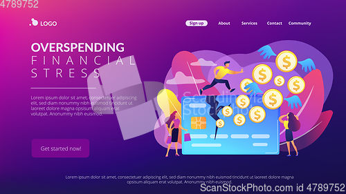 Image of Overspending concept landing page.