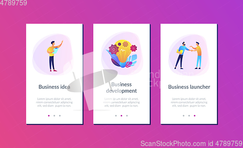 Image of Business idea app interface template.