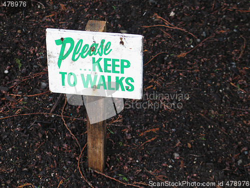 Image of keep off sign