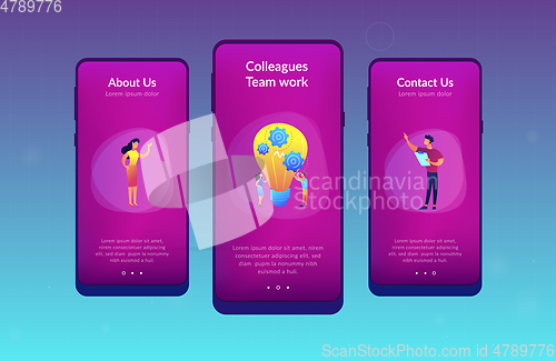 Image of Teamwork app interface template.