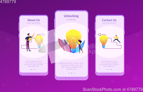 Image of Creative inspiration app interface template.