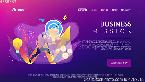 Image of Business mission concept landing page.