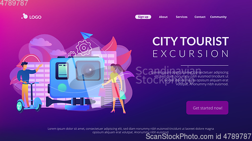 Image of City segway tour concept landing page.