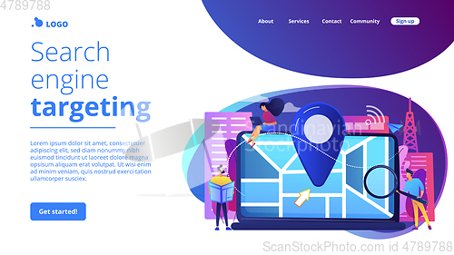 Image of Local search optimization concept landing page